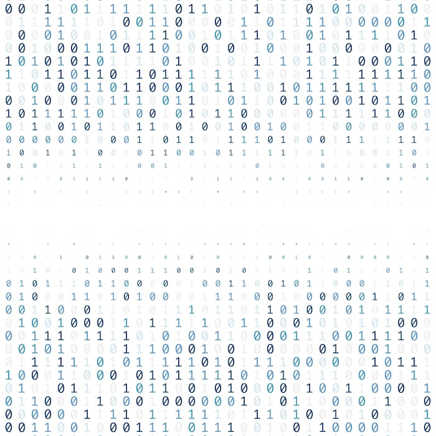 Fond de technologie numérique de code binaire fait avec des zéros et des uns