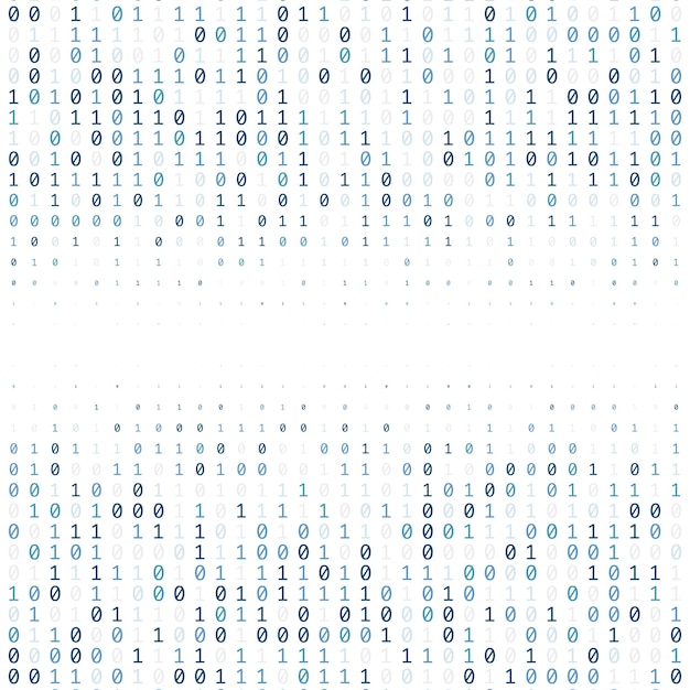 Fond de technologie numérique de code binaire fait avec des zéros et des uns