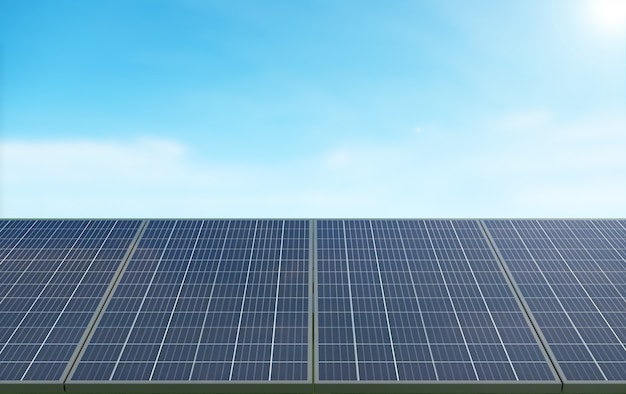 Fond de technologie de panneau solaire