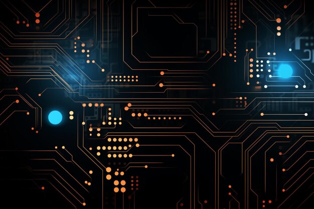 Photo fond de la technologie vectorielle avec des circuits et des figures géométriques