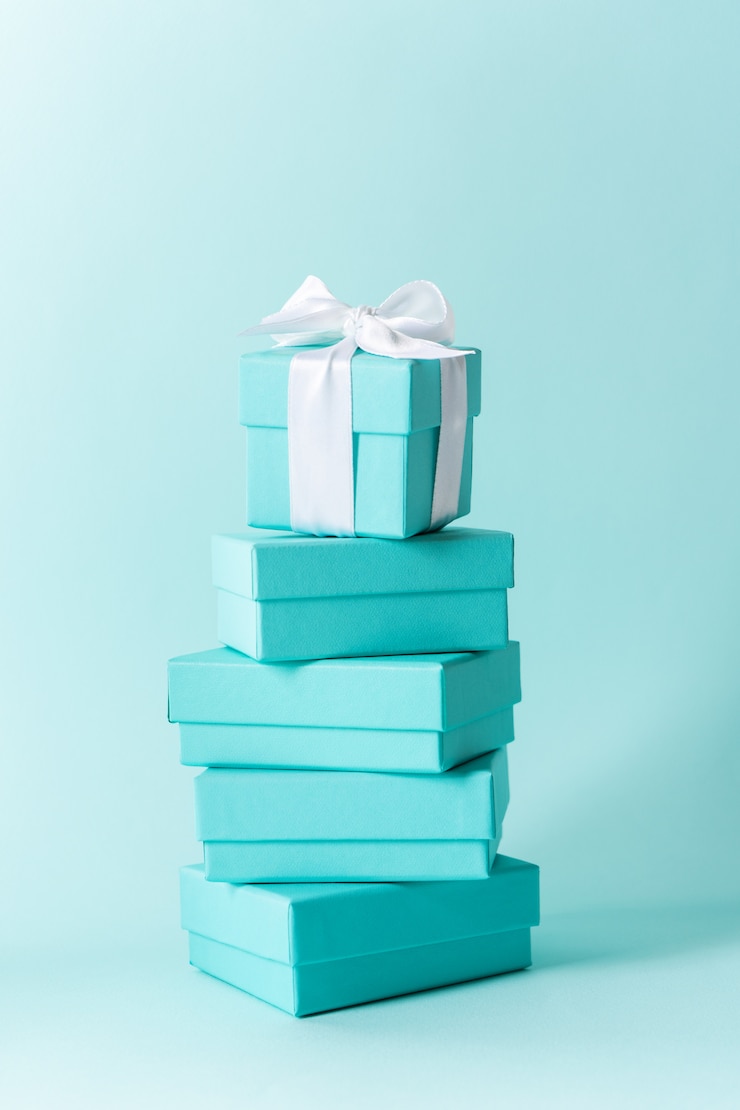 Photo fond de temps de cadeaux de pile de boîtes