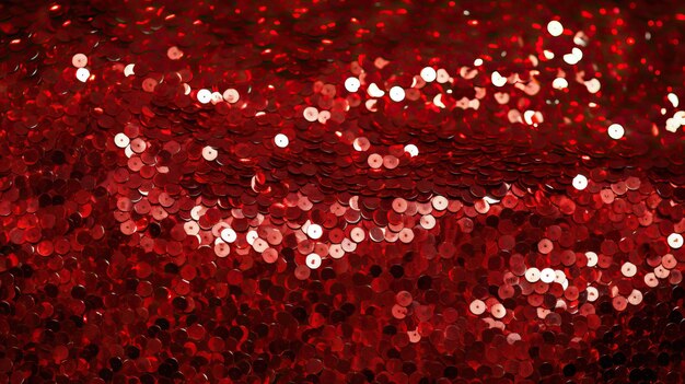 Photo fond textile à paillettes rouges