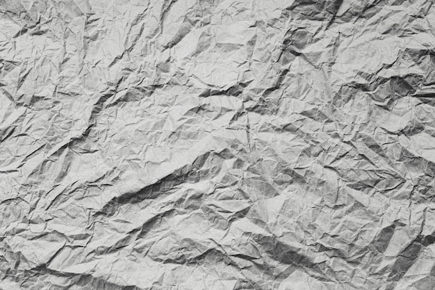 Fond texturé abstrait naturel de papier froissé photo noir et blanc