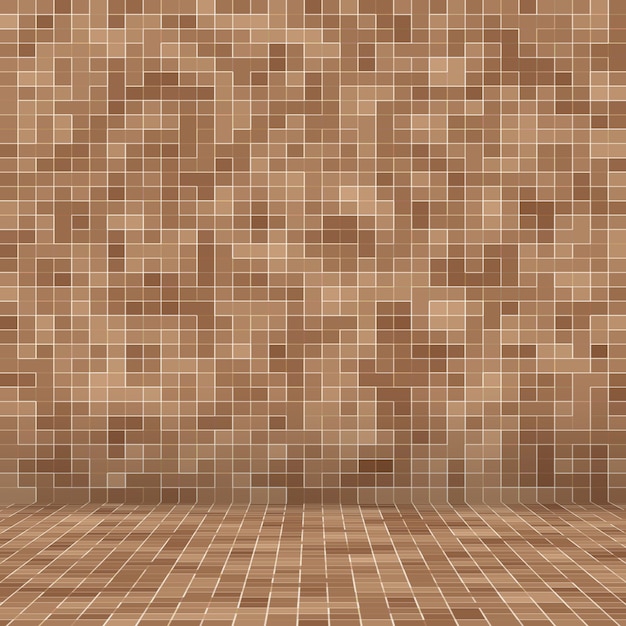 Fond de texture abstraite mosaïque marron lisse