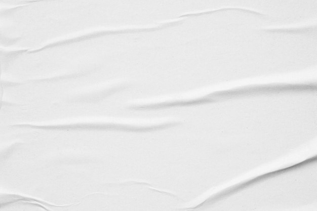 Fond de texture d'affiche de papier froissé et froissé blanc blanc