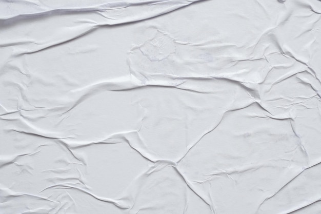 Fond de texture d'affiche de papier froissé et froissé blanc blanc