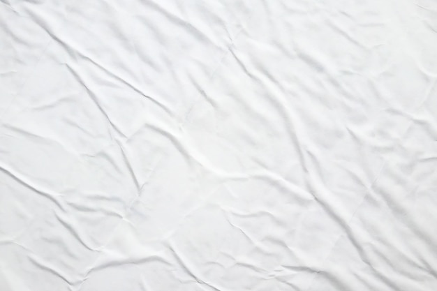 Fond de texture d'affiche de papier froissé et froissé blanc