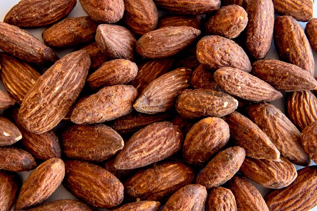 Fond de texture d'amandes. Collation saine.