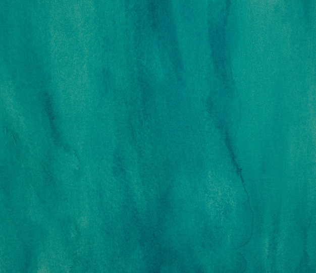 Fond de texture aquarelle Peinture abstraite de pinceau vert émeraude turquoise