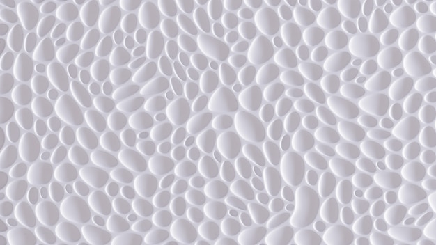 Fond de texture blanc avec relief et cercles. Rendu 3D.