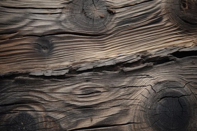 Fond de texture bois brun Le panneau en bois a un motif sombre AI générative