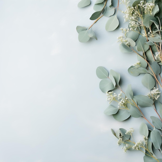 fond de texture avec des branches d'eucalyptus