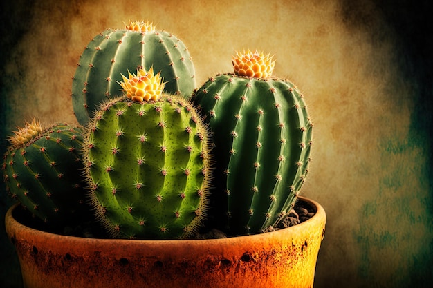 Fond de texture de cactus Cactus sur le pot