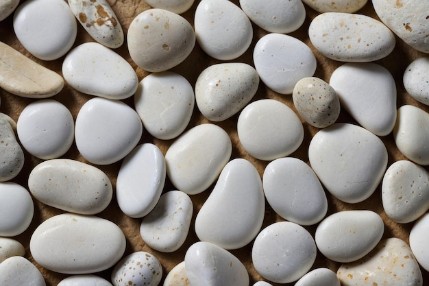 Le fond de la texture des cailloux blancs en gros plan