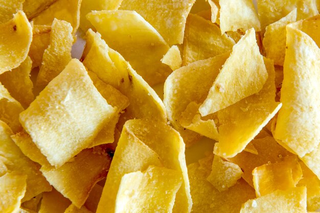 Fond de texture de chips de manioc.