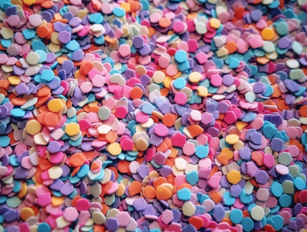 Fond texturé de confettis colorés au caramel