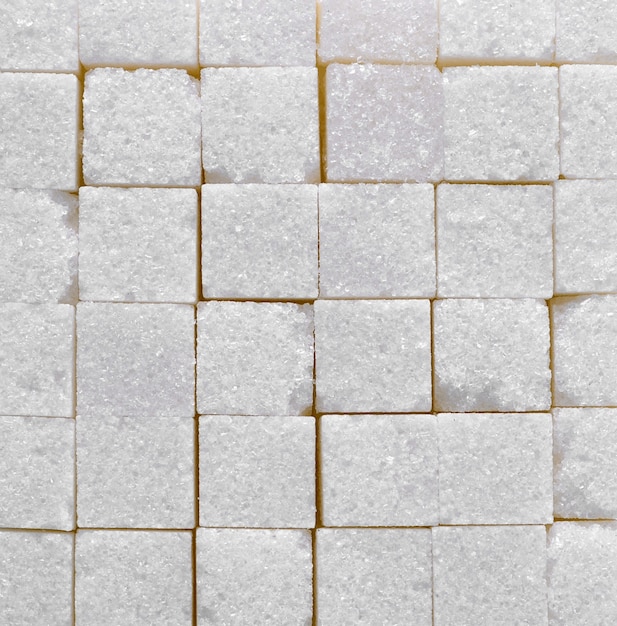 Fond de texture de cubes de sucre blanc