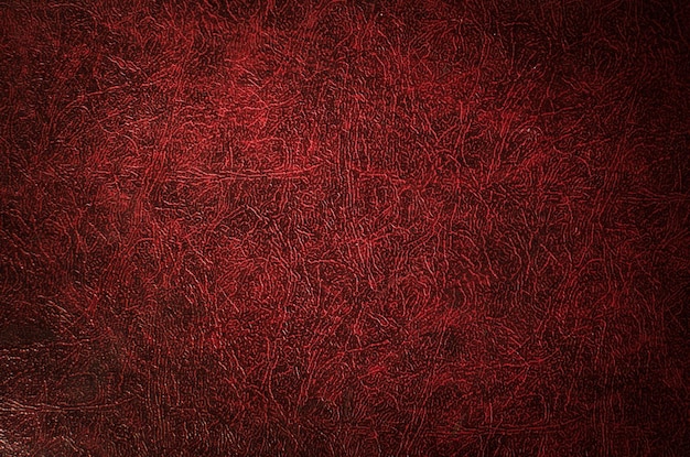 Fond de texture en cuir rouge véritable avec vignette