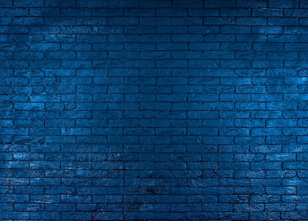 Photo fond et texture du mur de briques bleu foncé mur de briques pour la conception