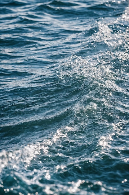 Photo fond de texture d'eau bleue de l'océan surface de la mer