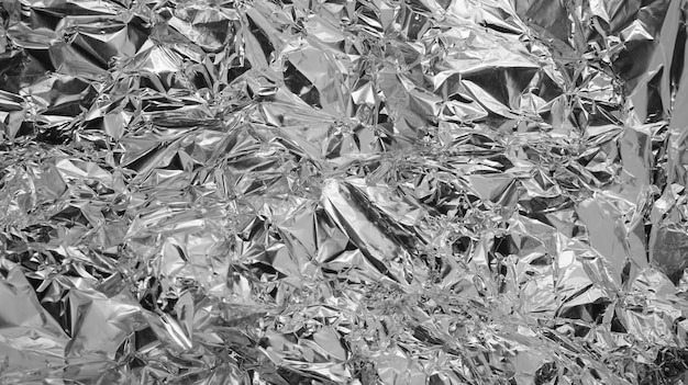 Fond de texture de feuille d&#39;argent froissé