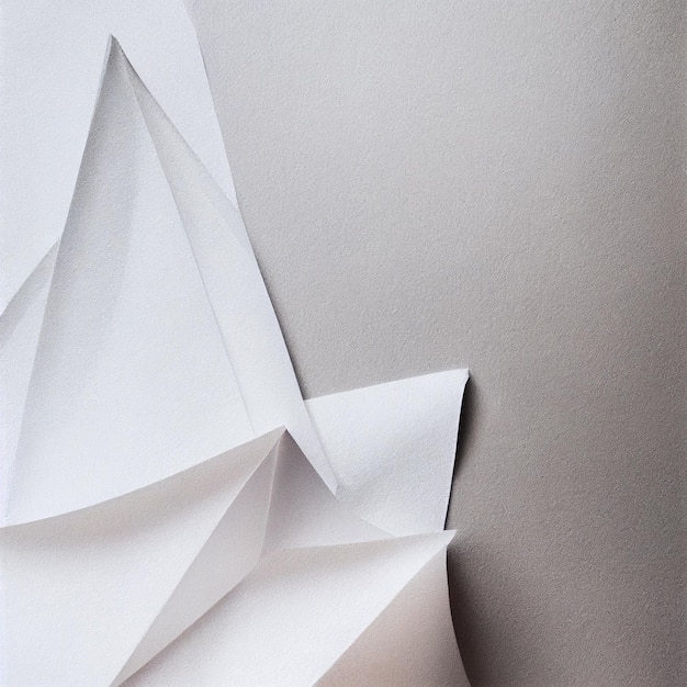 Fond de texture de feuille de papier froissé blanc