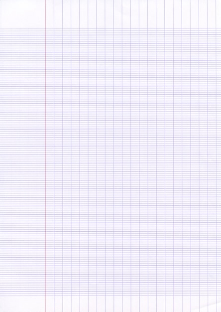 Fond de texture de feuille de papier ligné école.