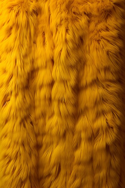 Un fond de texture de fourrure jaune