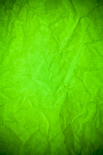 Fond de texture froissé papier vert.