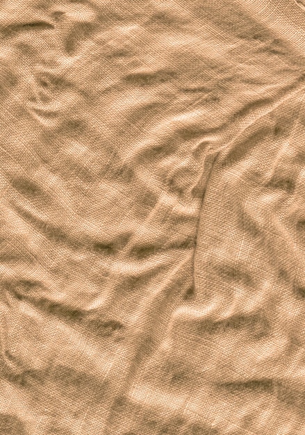 Fond de texture grunge toile de jute Tissu marron clair Texture de lin naturel clair Texture de fond de toile marron