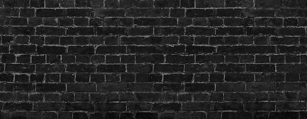 Fond de texture horizontale de mur de brique noire