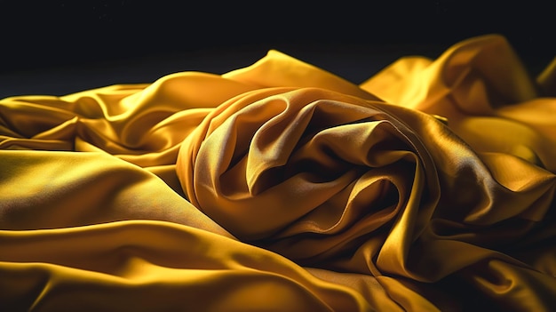 Fond de texture avec IA générative en tissu doré