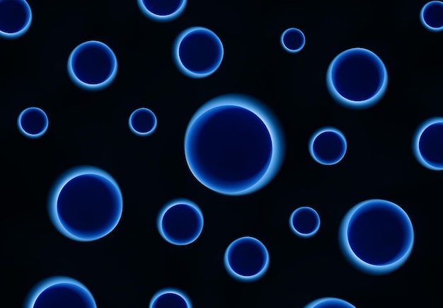 Fond de texture d'illustration d'objets en forme de bulle bleue