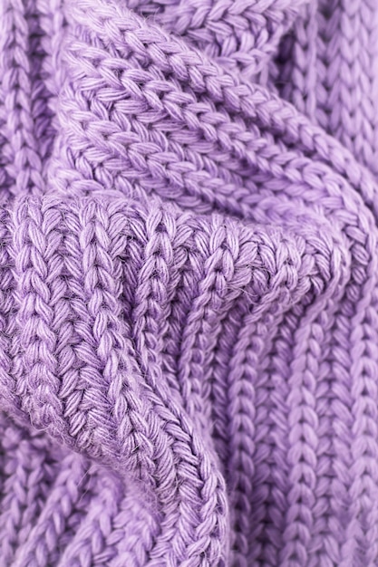 Fond de texture de laine à tricoter violet