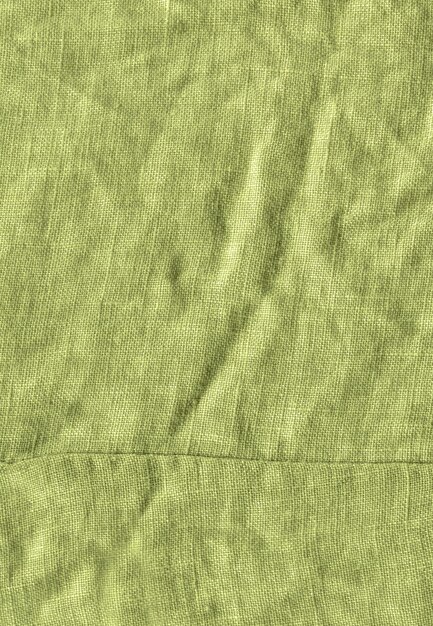 Fond de texture de lin vert Surface de tissu vert pour le fond