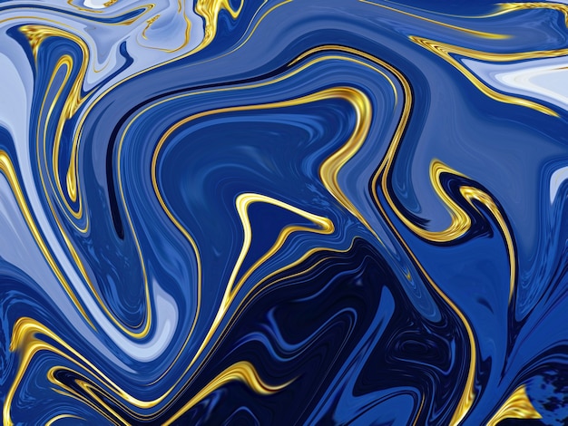 Fond de texture de marbre liquide bleu
