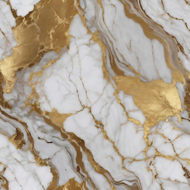 Fond de texture de marbre de luxe or blanc matériau de pierre naturelle motif génératif ai