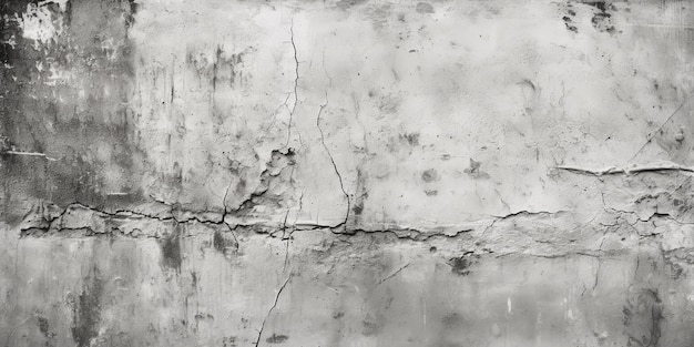 Fond de texture de mur en béton gris fissures scratche Generative Ai