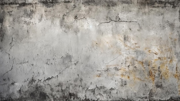Fond de texture de mur en béton gris fissures scratche Generative Ai