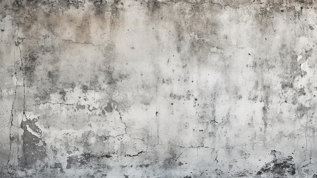 Fond de texture de mur en béton gris fissures scratche Generative Ai