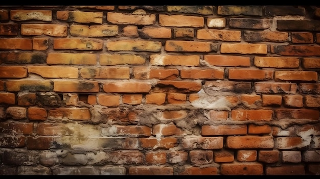 Fond de texture de mur de brique Fond de mur de brique pour la conception intérieure ou extérieure Generative AI