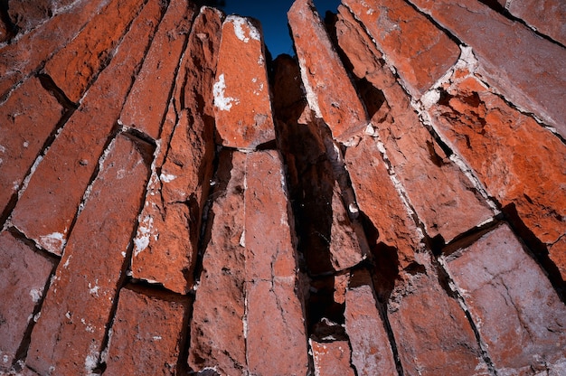 Fond de texture de mur de brique en forme d'arc