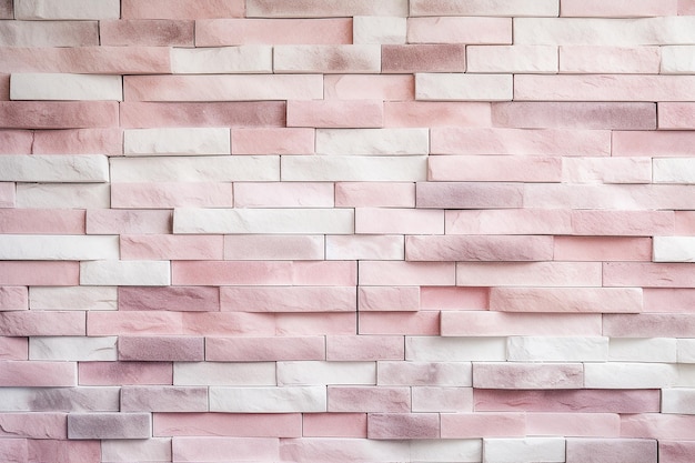 Fond de texture de mur de brique rose et blanche