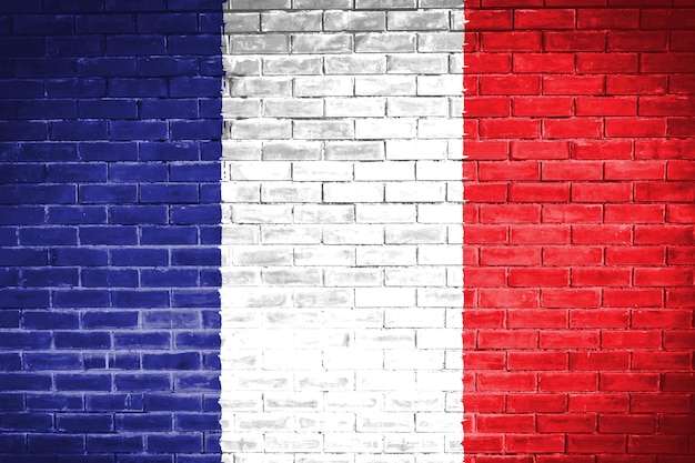 Fond de texture de mur de drapeau France