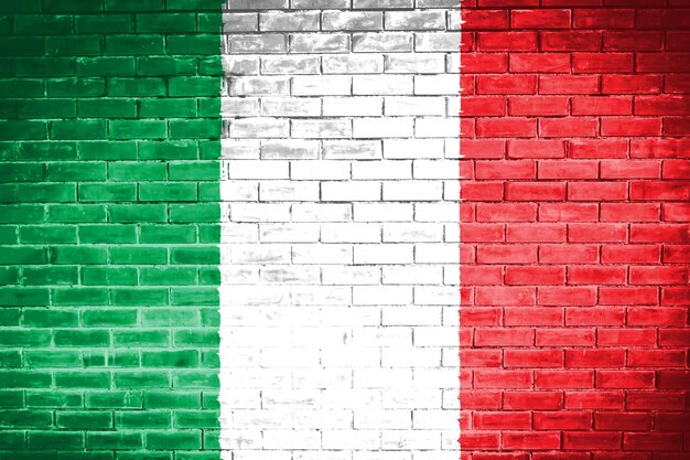 Fond de texture de mur de drapeau italien