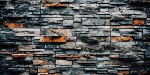 Fond de texture de mur de pierre abstrait créé Ai générative