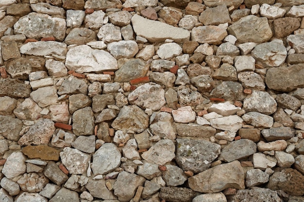Fond de texture de mur de pierre en Espagne, province de Valence, ville de Denia