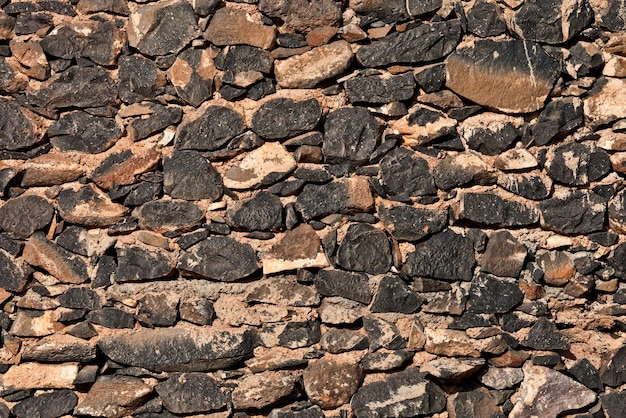 Fond de texture de mur en pierre. Gros plan de la texture du mur de pierre.