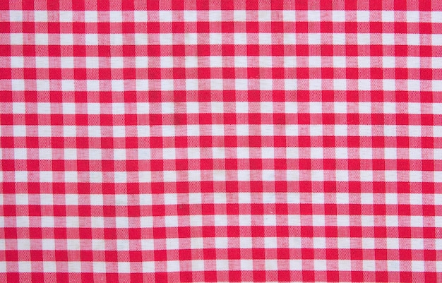 Fond de texture nappe à carreaux classique rouge