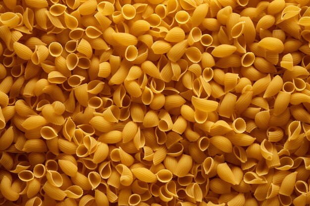 Fond de texture de nouilles de pâtes non cuites jaunes IA générative